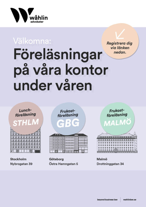 Föreläsningar Wåhlin Advokater