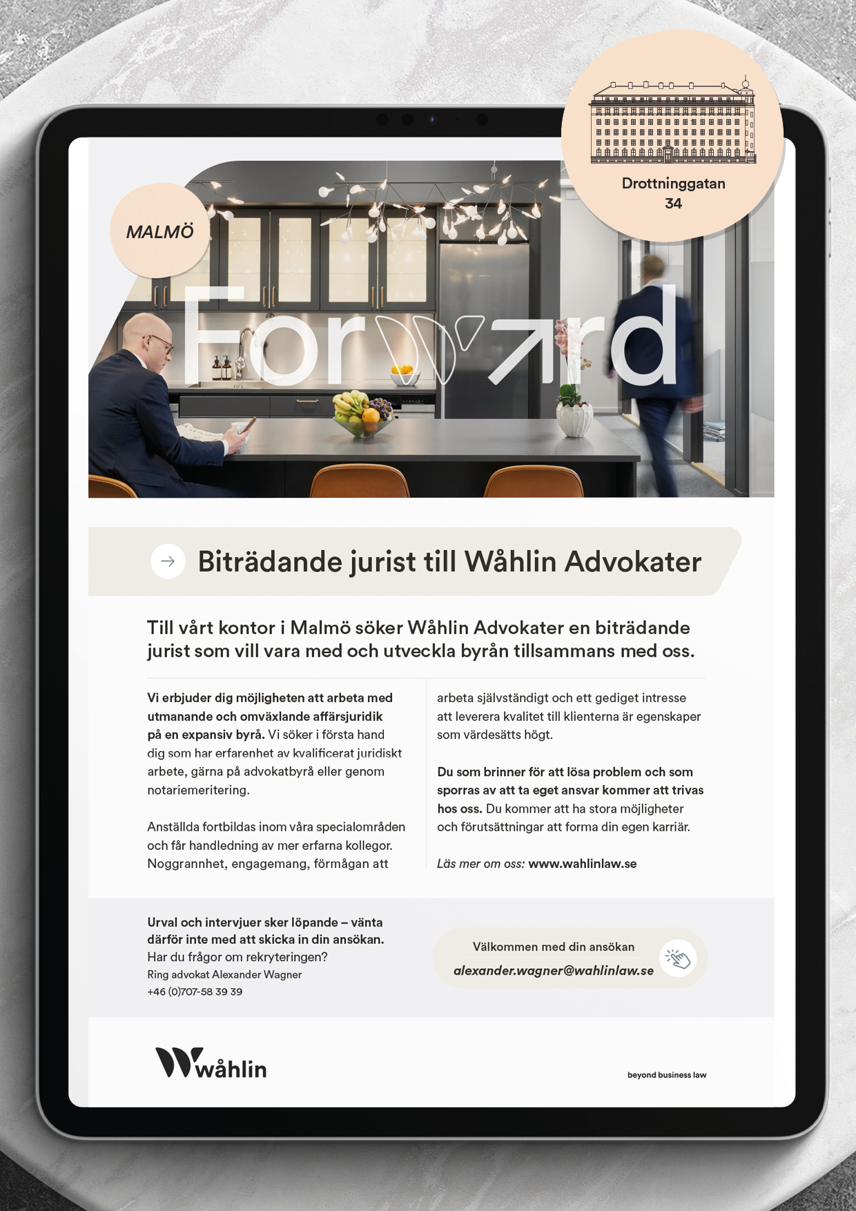 Biträdande jurist till Wåhlin Advokater