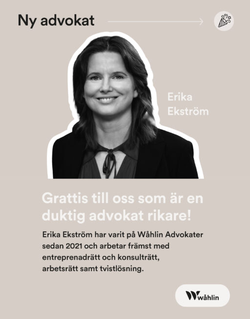 Erika Ekström Wåhlin Advokater