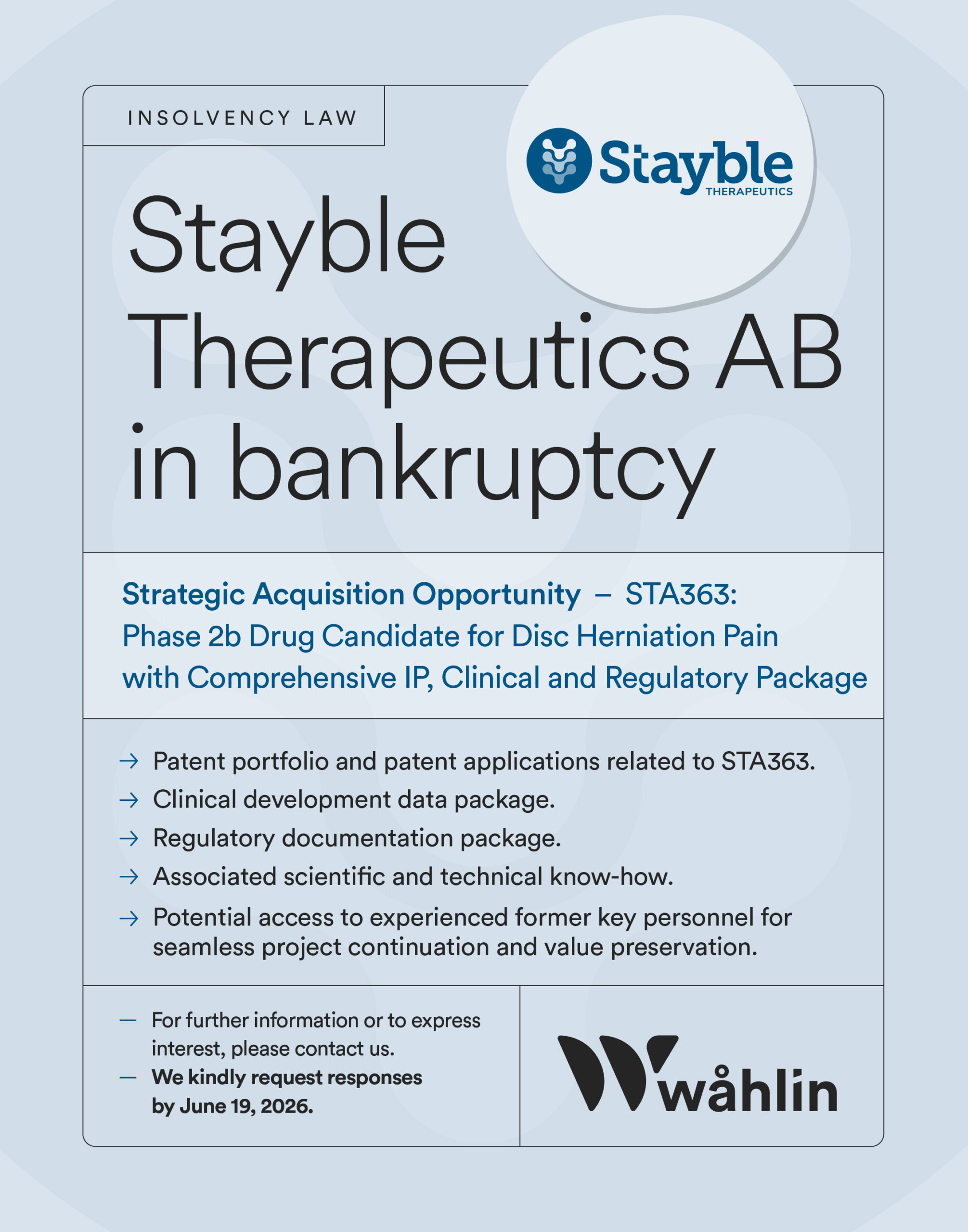 Stayble Therapeutics AB