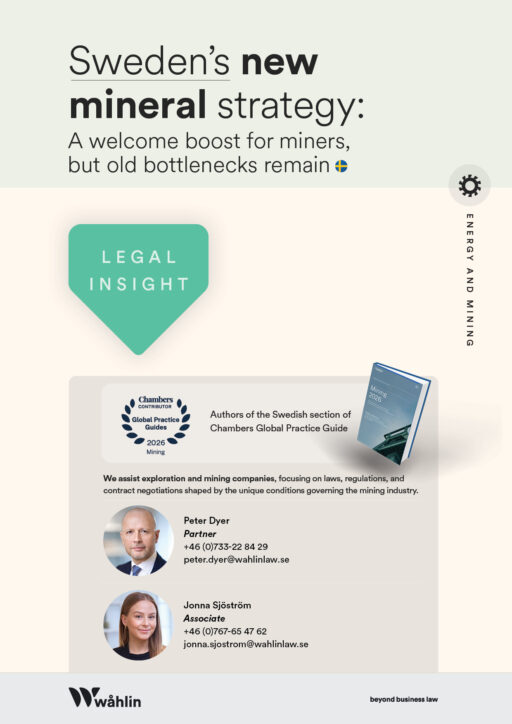 Sweden's new mineral strategy Wåhlin Advokater