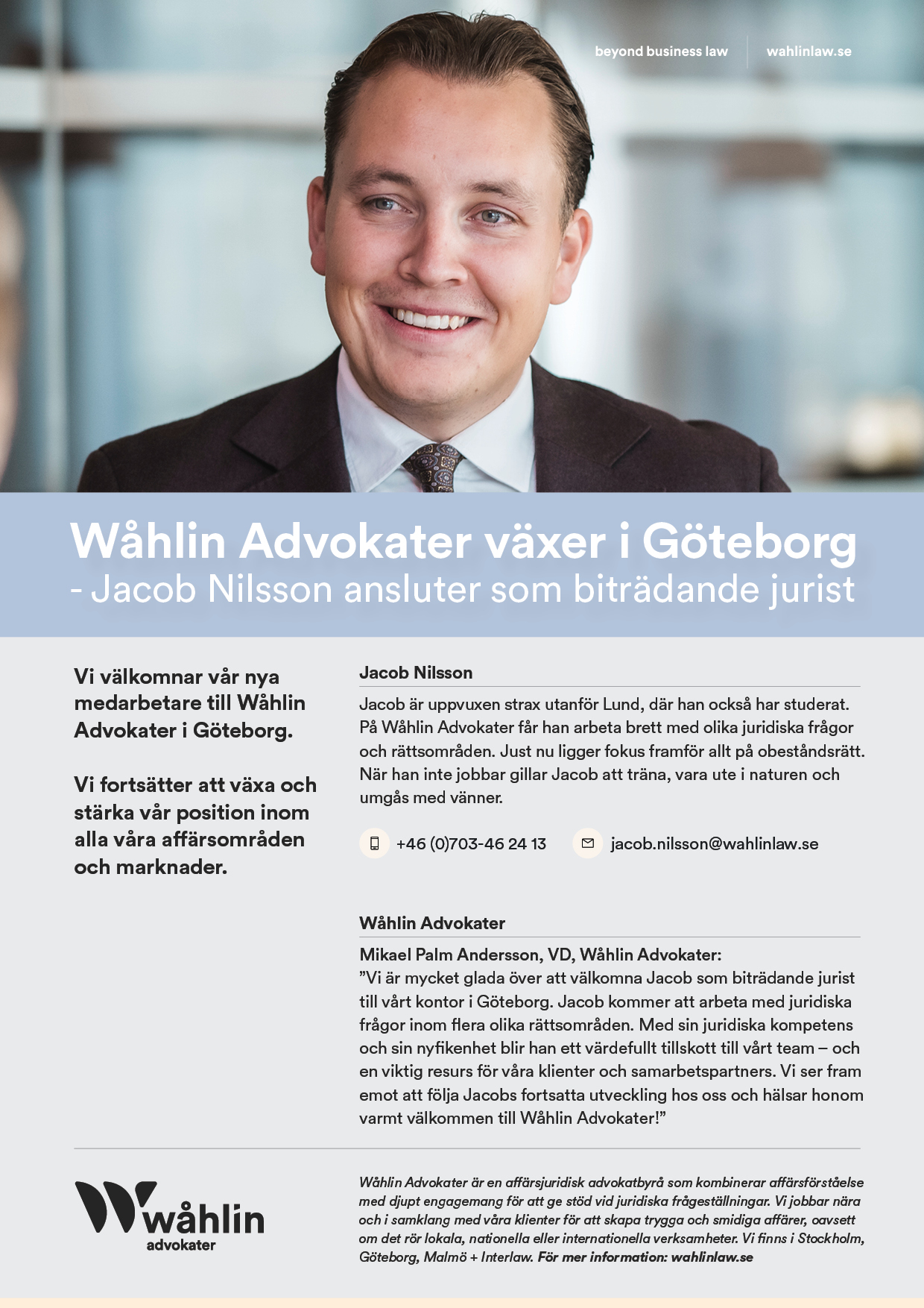 Jacob Nilsson - Wåhlin Advokater